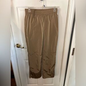 Good American Pants Women 3 Large Brown Mocha Essential Nylon Jogger Track Pant